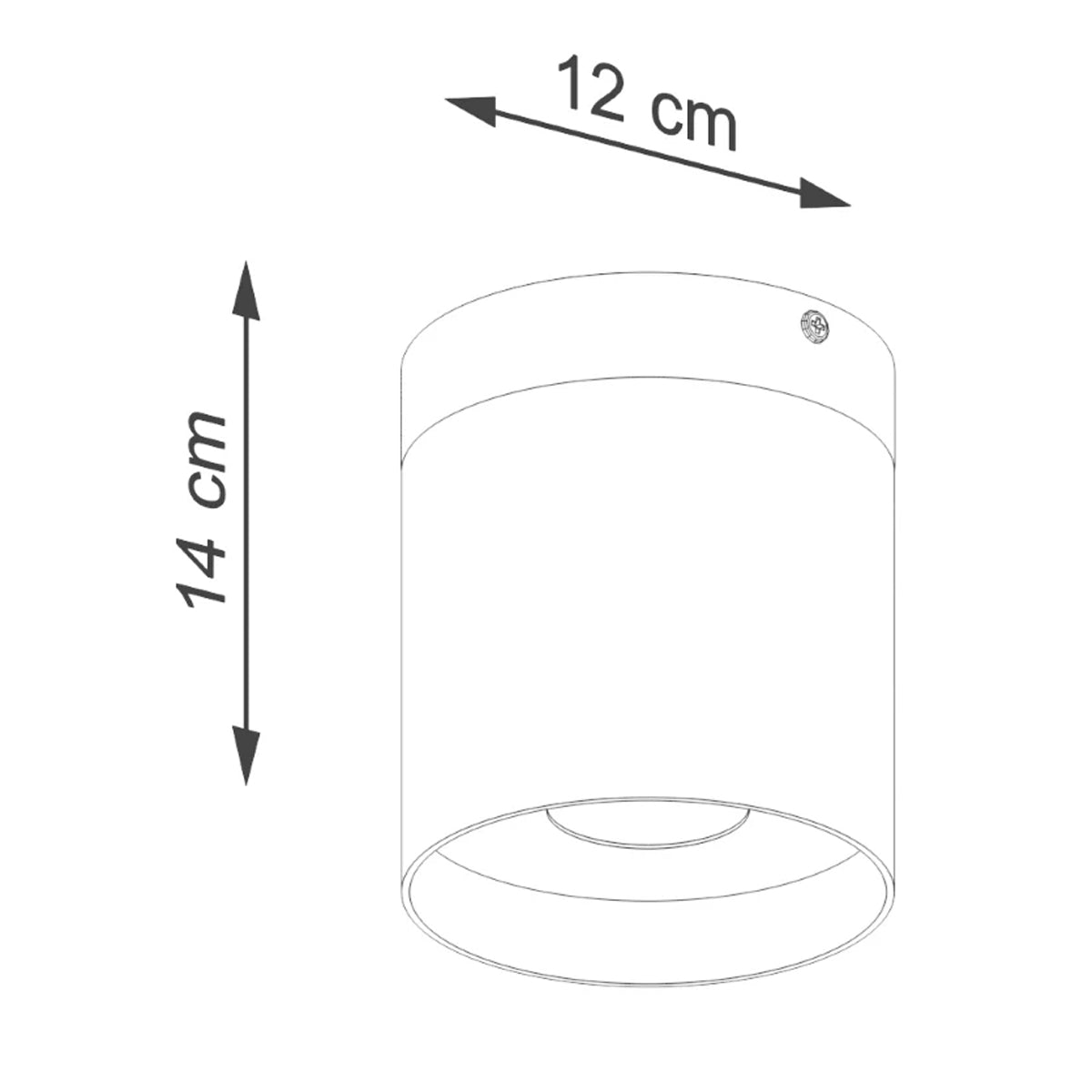 Aluminium Ceiling Light With RIF Lamp - Peach Puff