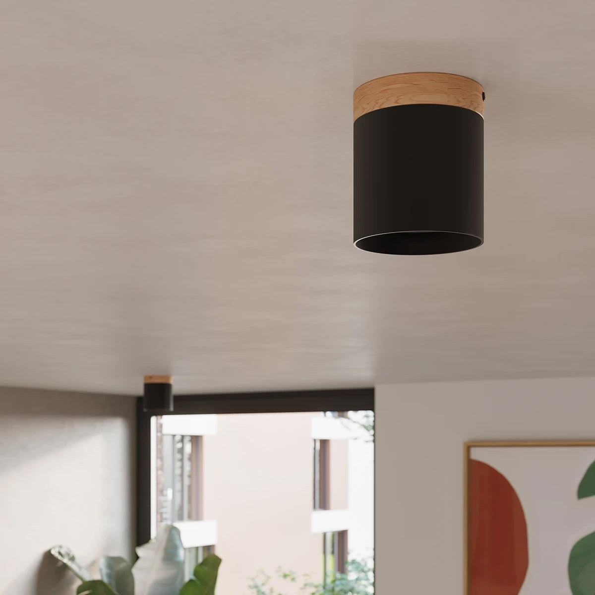 Aluminium Ceiling Light With RIF Lamp - Peach Puff