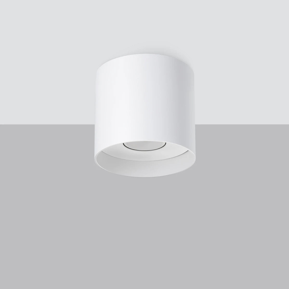 Aluminium Ceiling Light Round With Mika Lamp - Deep Space