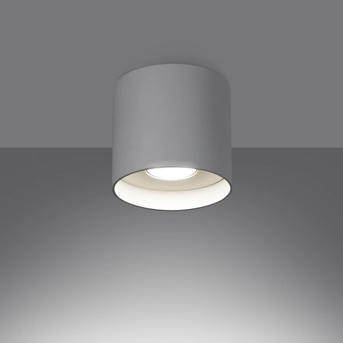 Aluminium Ceiling Light Round With Mika Lamp - Deep Space