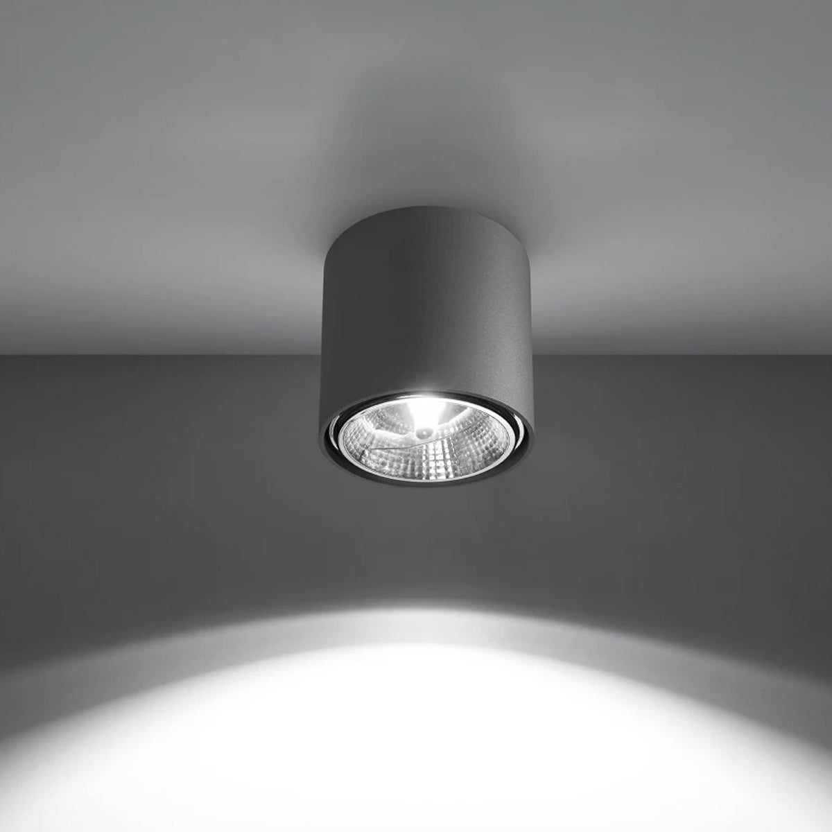 Aluminium Ceiling Light Round With Tiube Lamp - Deep Space