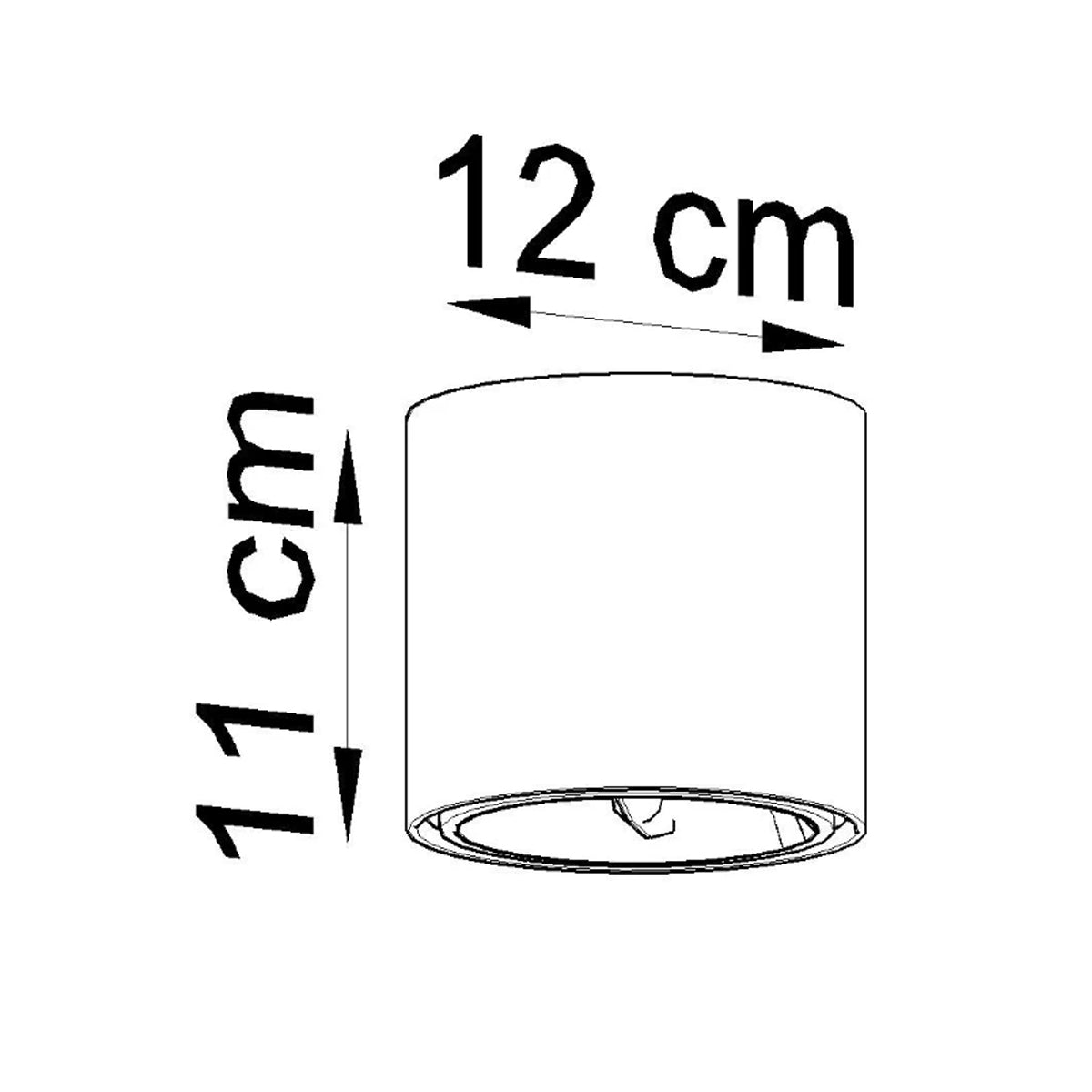 Aluminium Ceiling Light Round With Tiube Lamp - Deep Space