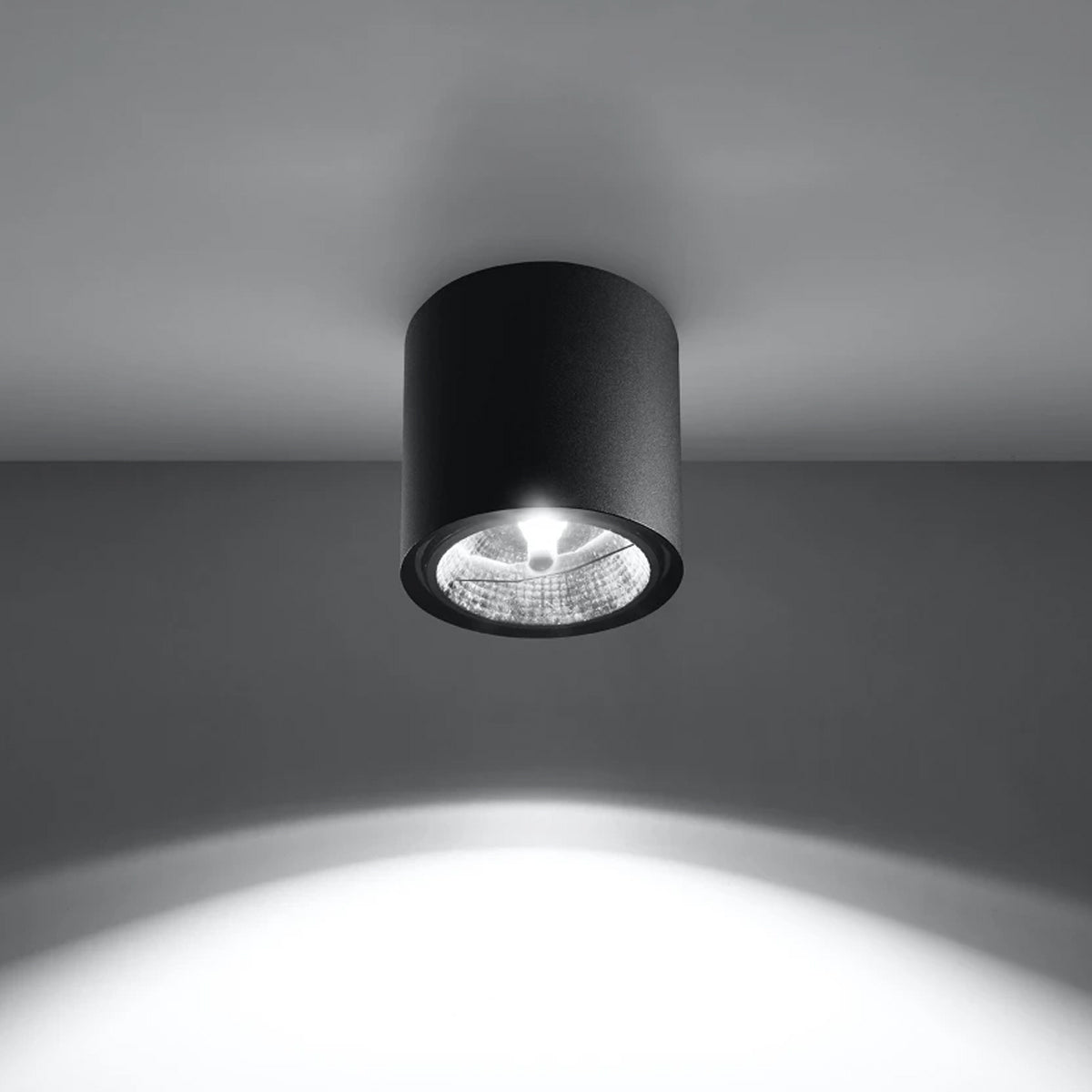 Aluminium Ceiling Light Round With Tiube Lamp - Deep Space