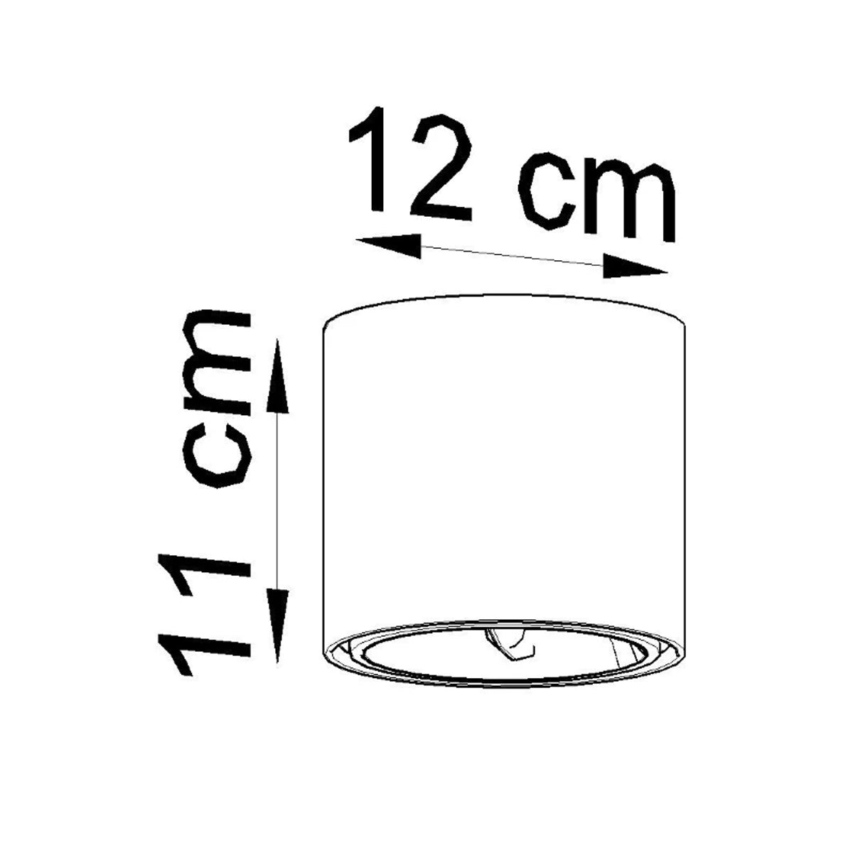 Aluminium Ceiling Light Round With Tiube Lamp - Deep Space