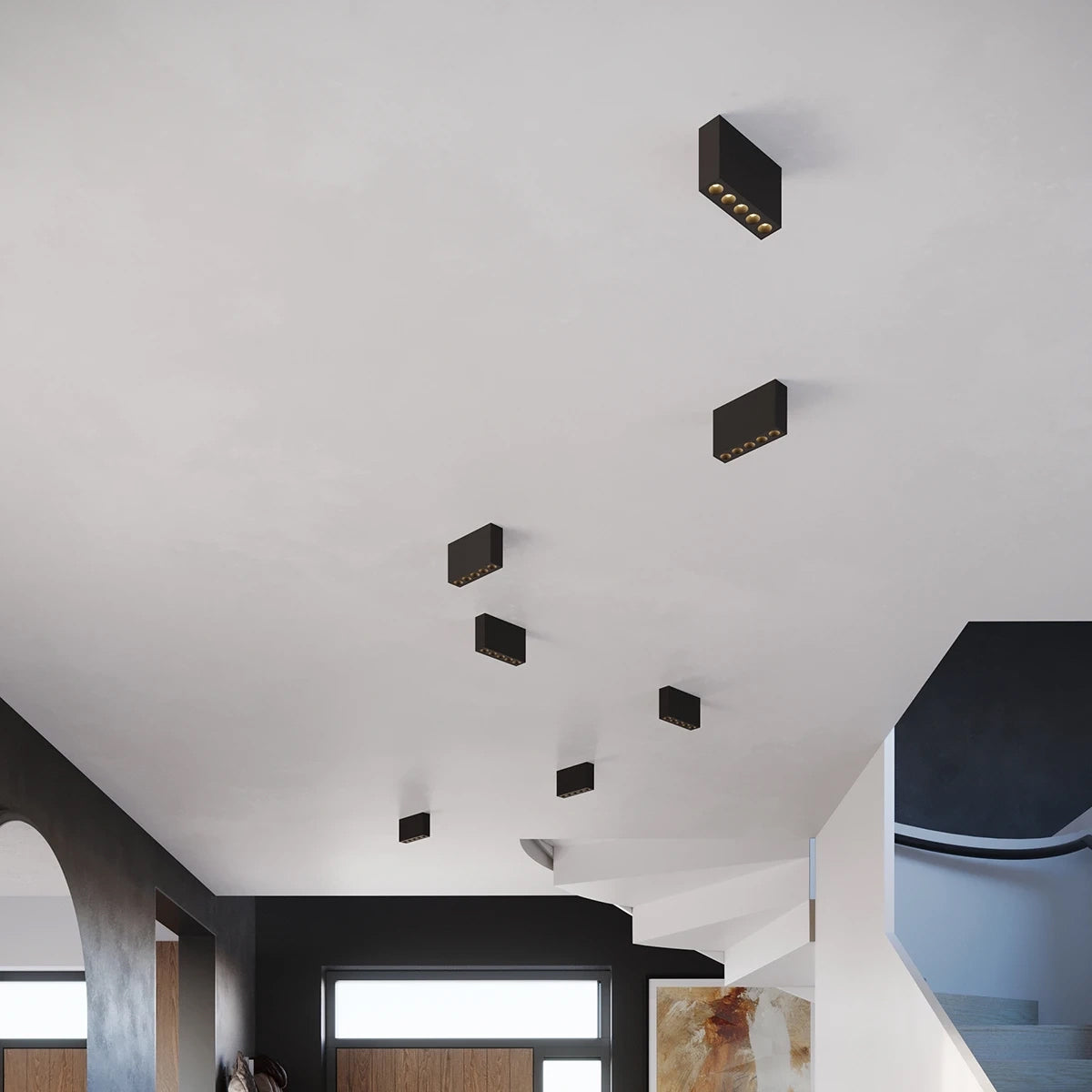 Aluminium Ceiling Light With Sole LED Light - Deep Space