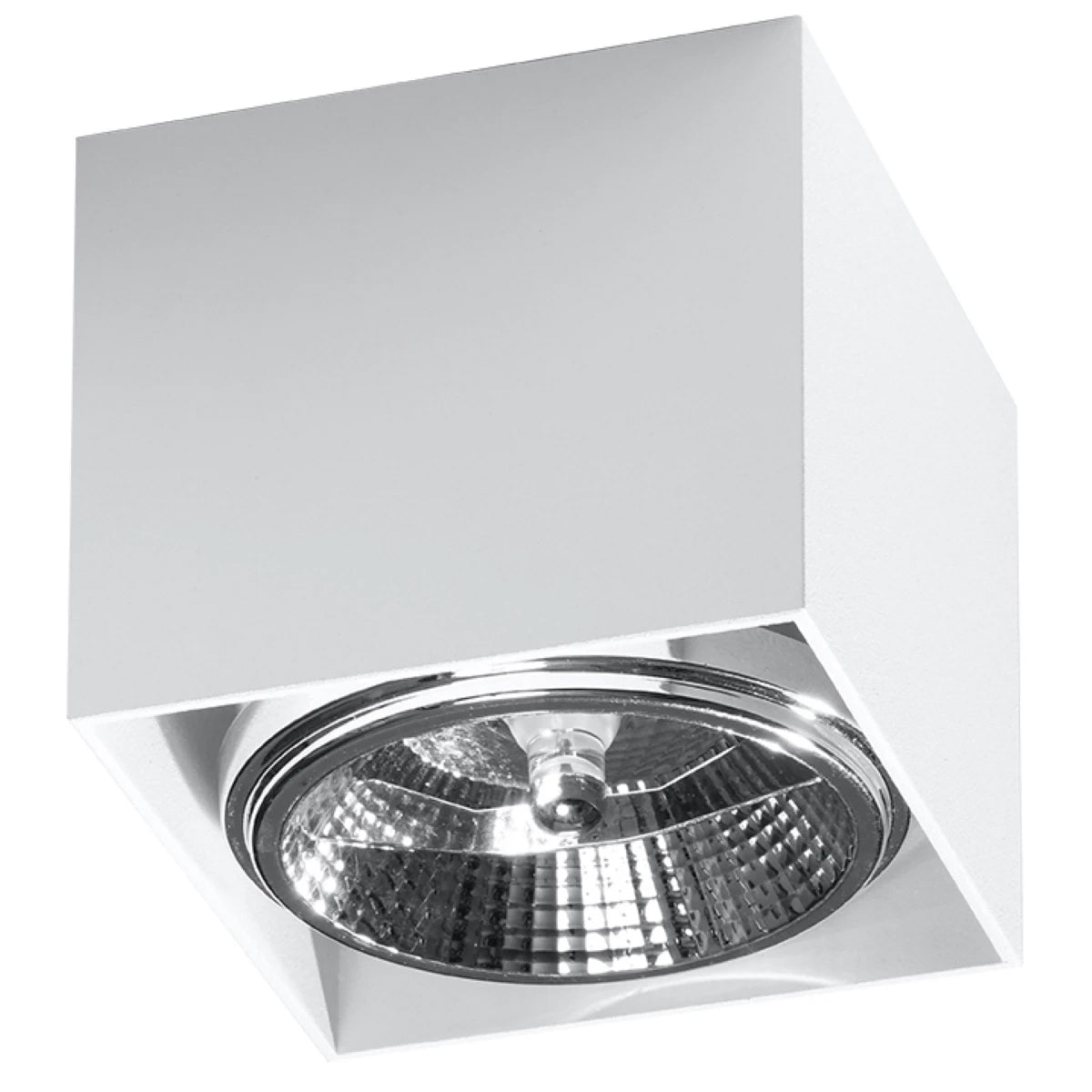 Aluminium Ceiling Light Square With Blake Lamp - Deep Space