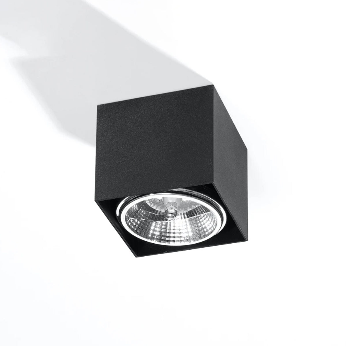 Aluminium Ceiling Light Square With Blake Lamp - Deep Space