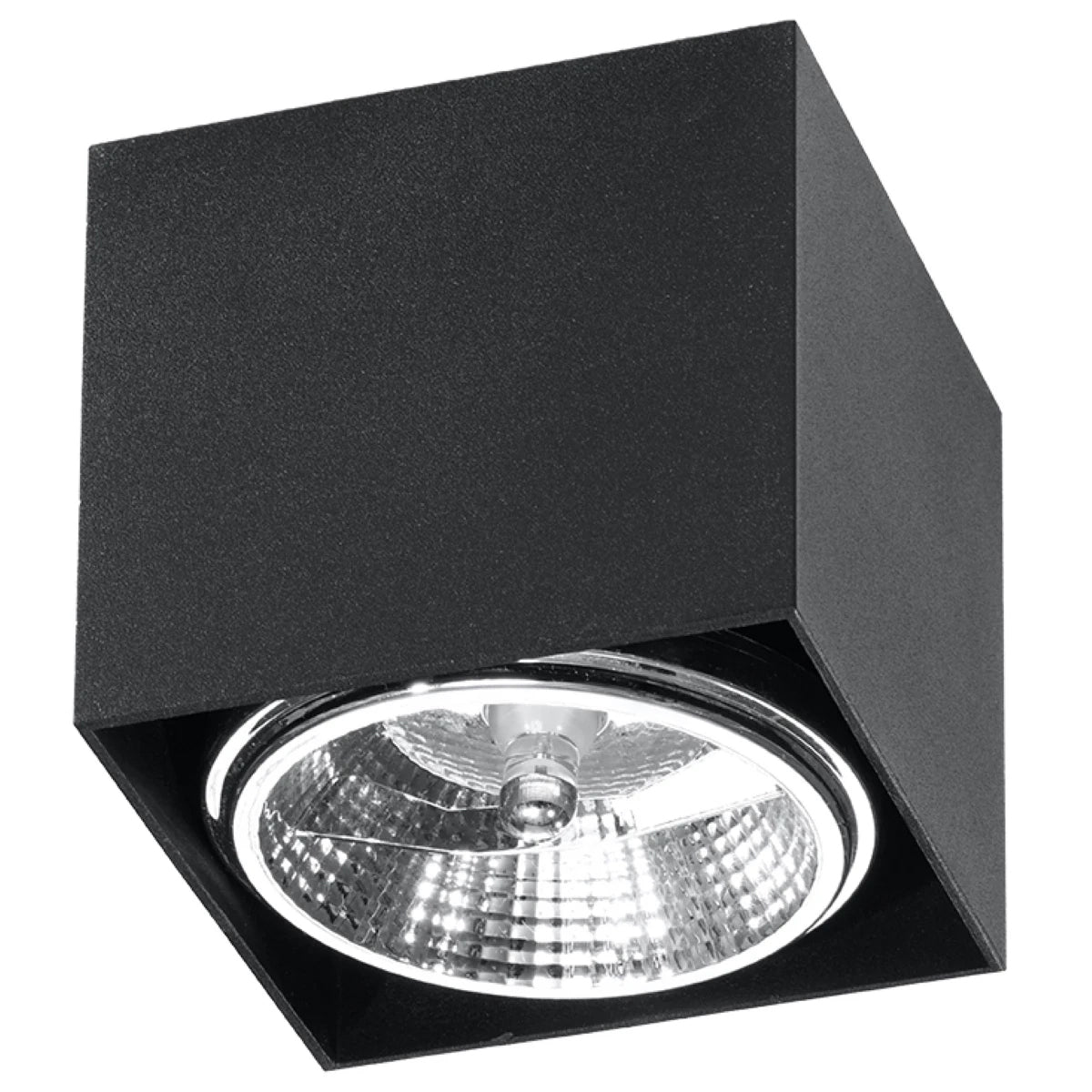 Aluminium Ceiling Light Square With Blake Lamp - Deep Space