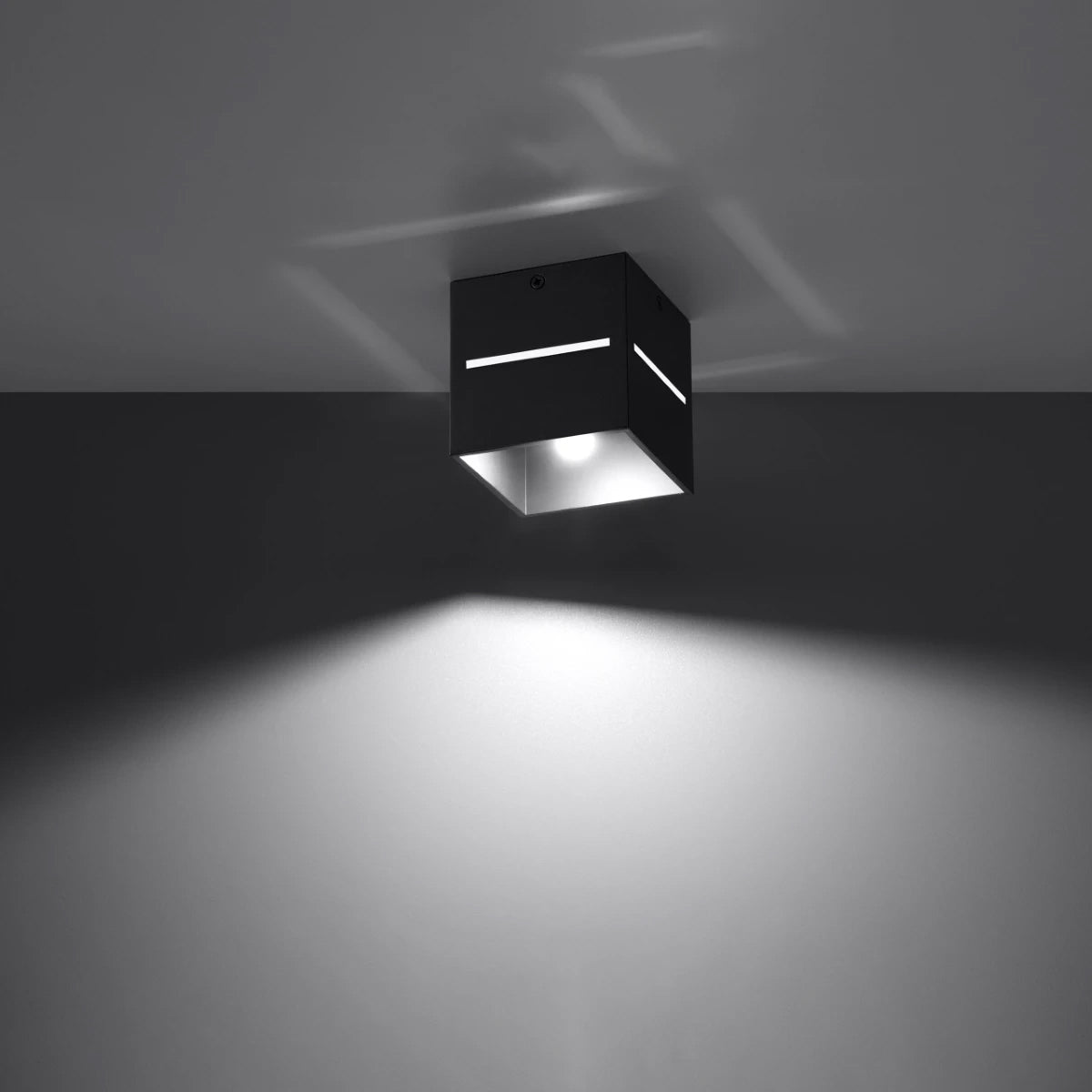 Aluminium Ceiling Light Square With Lobo Lamp - Deep Space