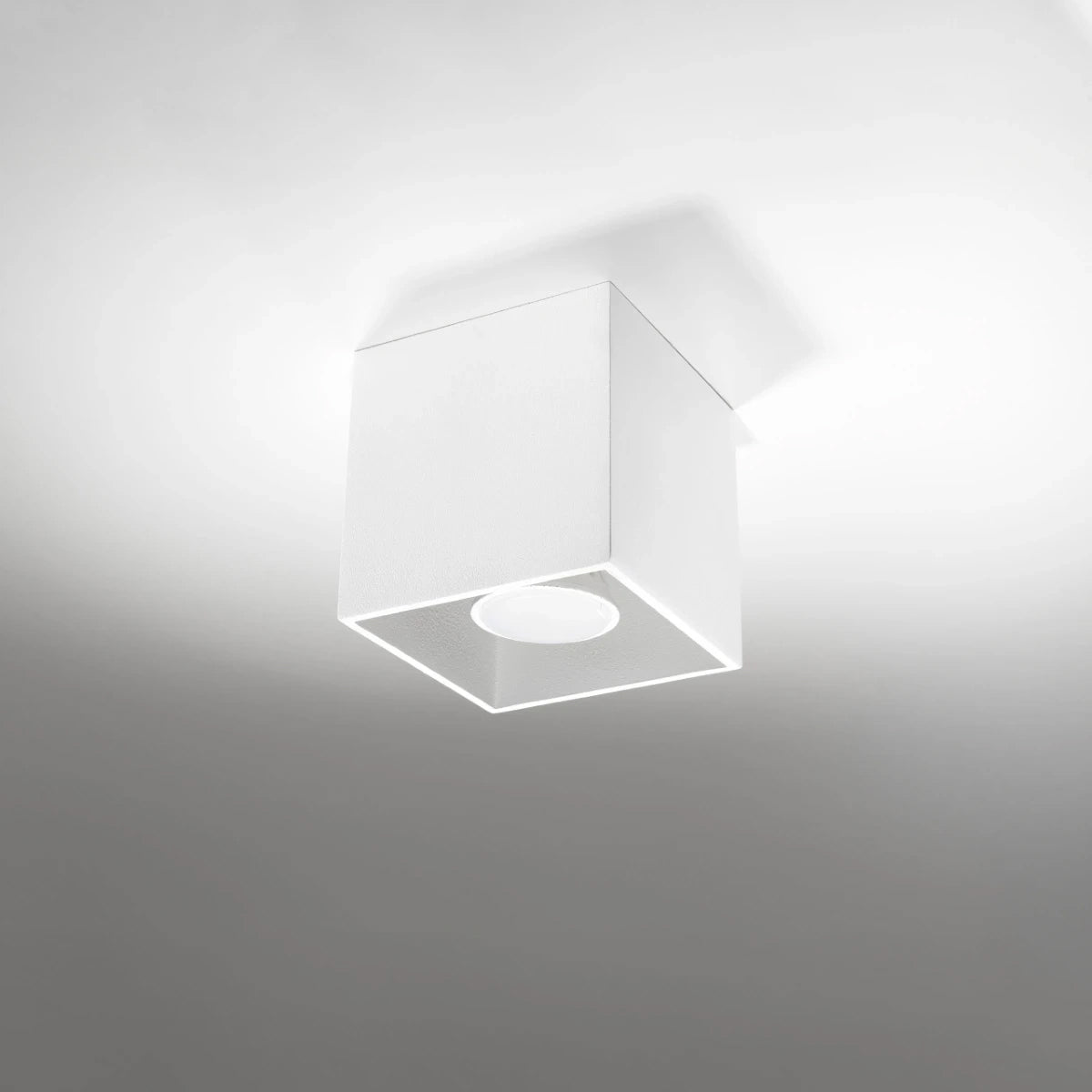 Aluminium Ceiling Light Square With Quad Lamp - Deep Space