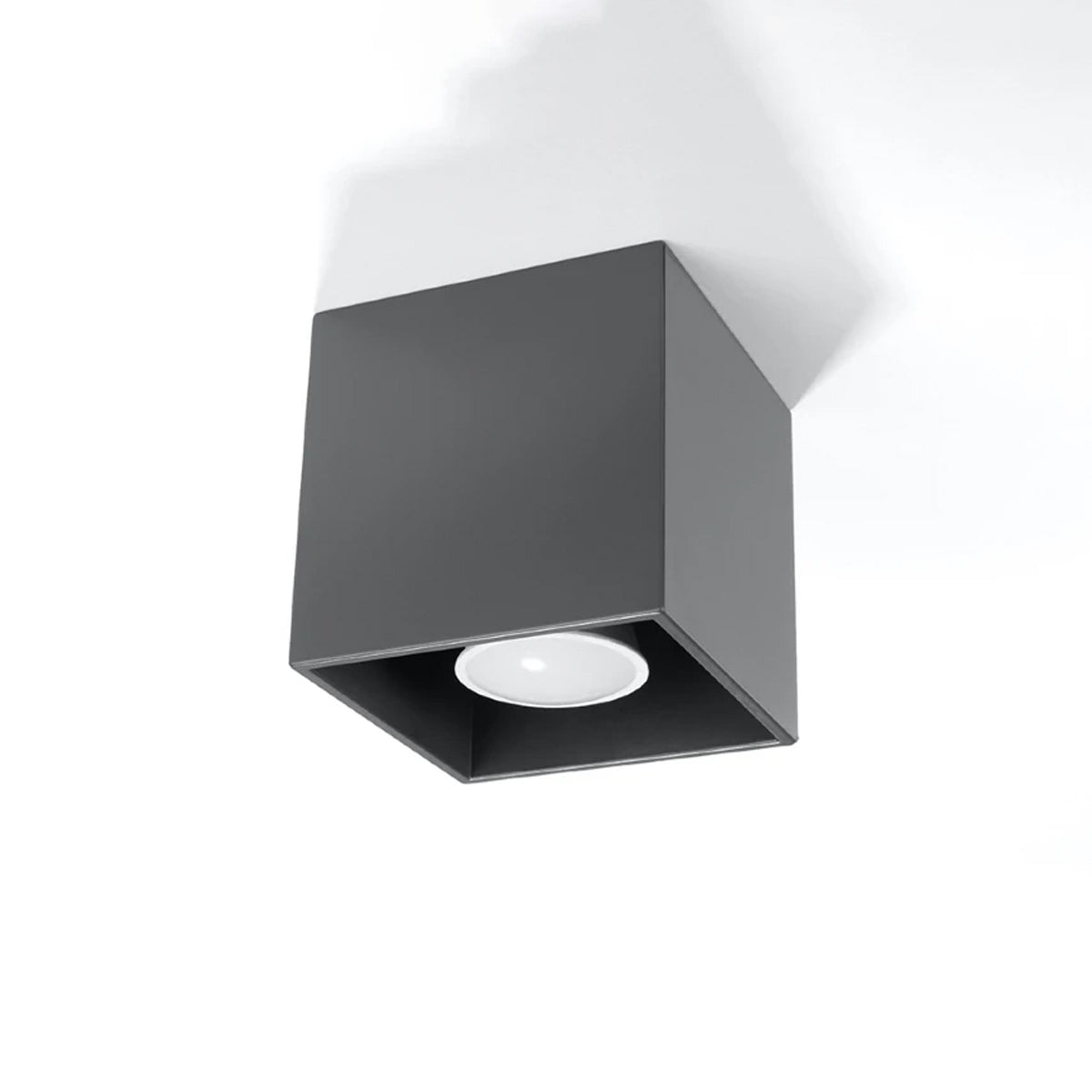 Aluminium Ceiling Light Square With Quad Lamp - Deep Space