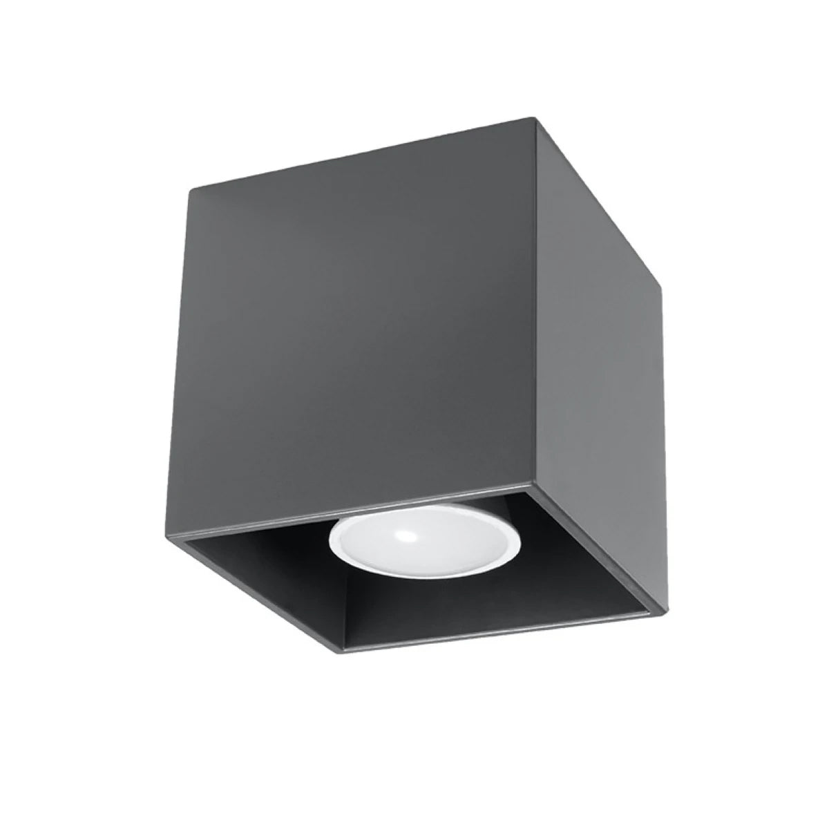 Aluminium Ceiling Light Square With Quad Lamp - Deep Space