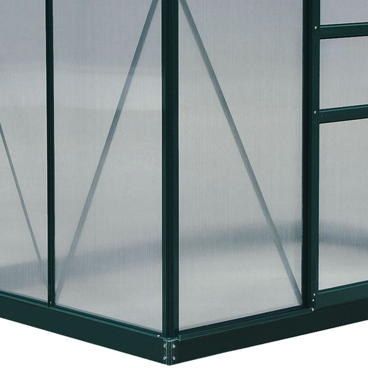 Aluminium Frame Garden Greenhouse 6ft x 4ft With Slide Door - Velmora