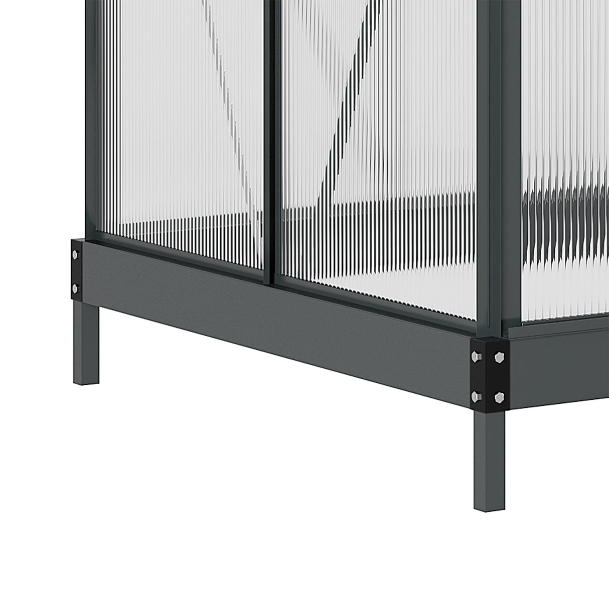 Aluminium Frame Garden Greenhouse 6ft x 4ft With Slide Door - Velmora