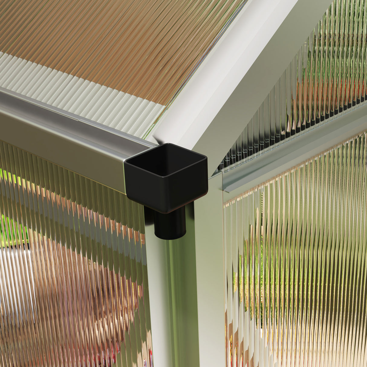 Aluminium Frame Garden Greenhouse 6ft x 4ft With Slide Door - Velmora