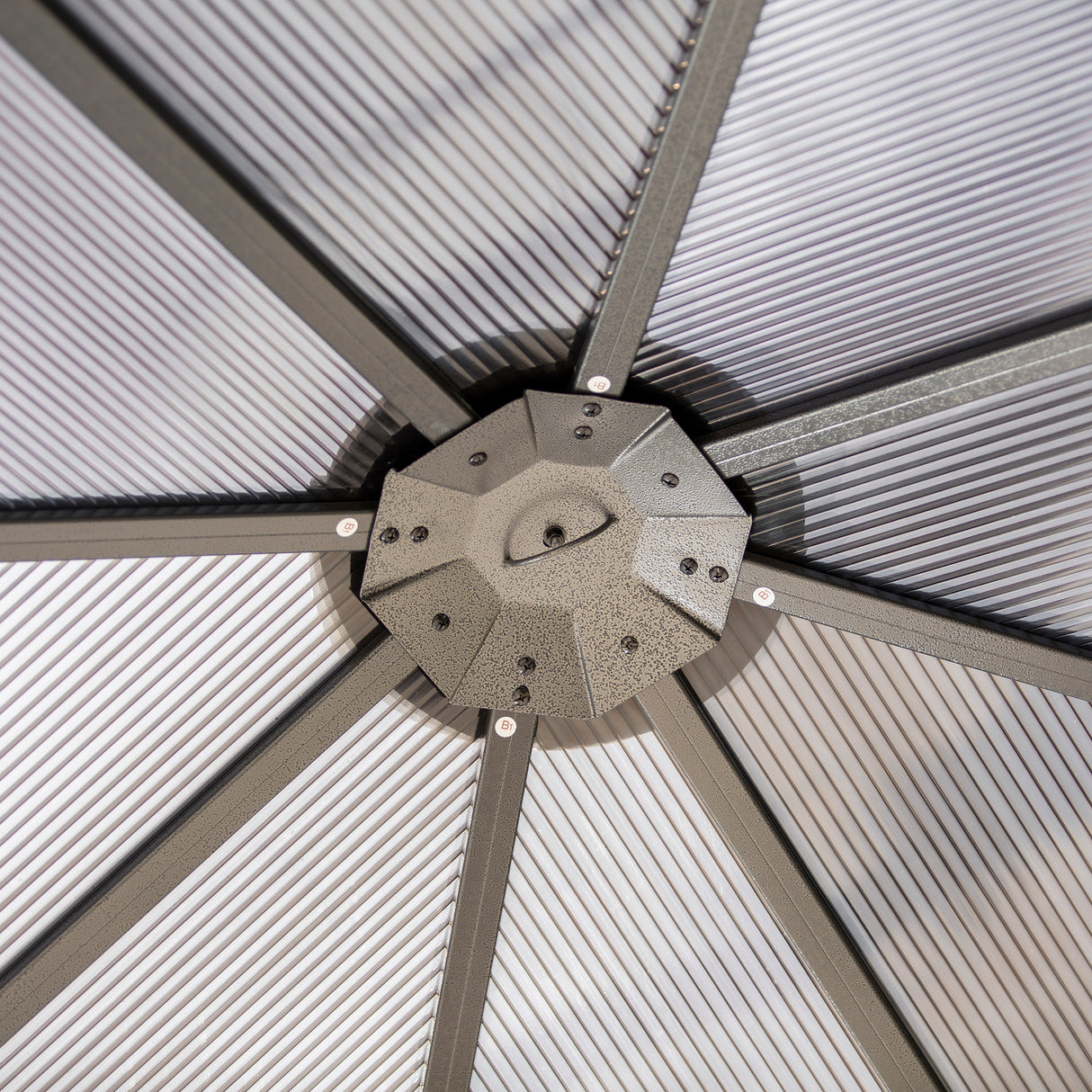 Aluminium Hardtop Gazebo 300cm Width x 300cm Depth With Curtains - Velmora