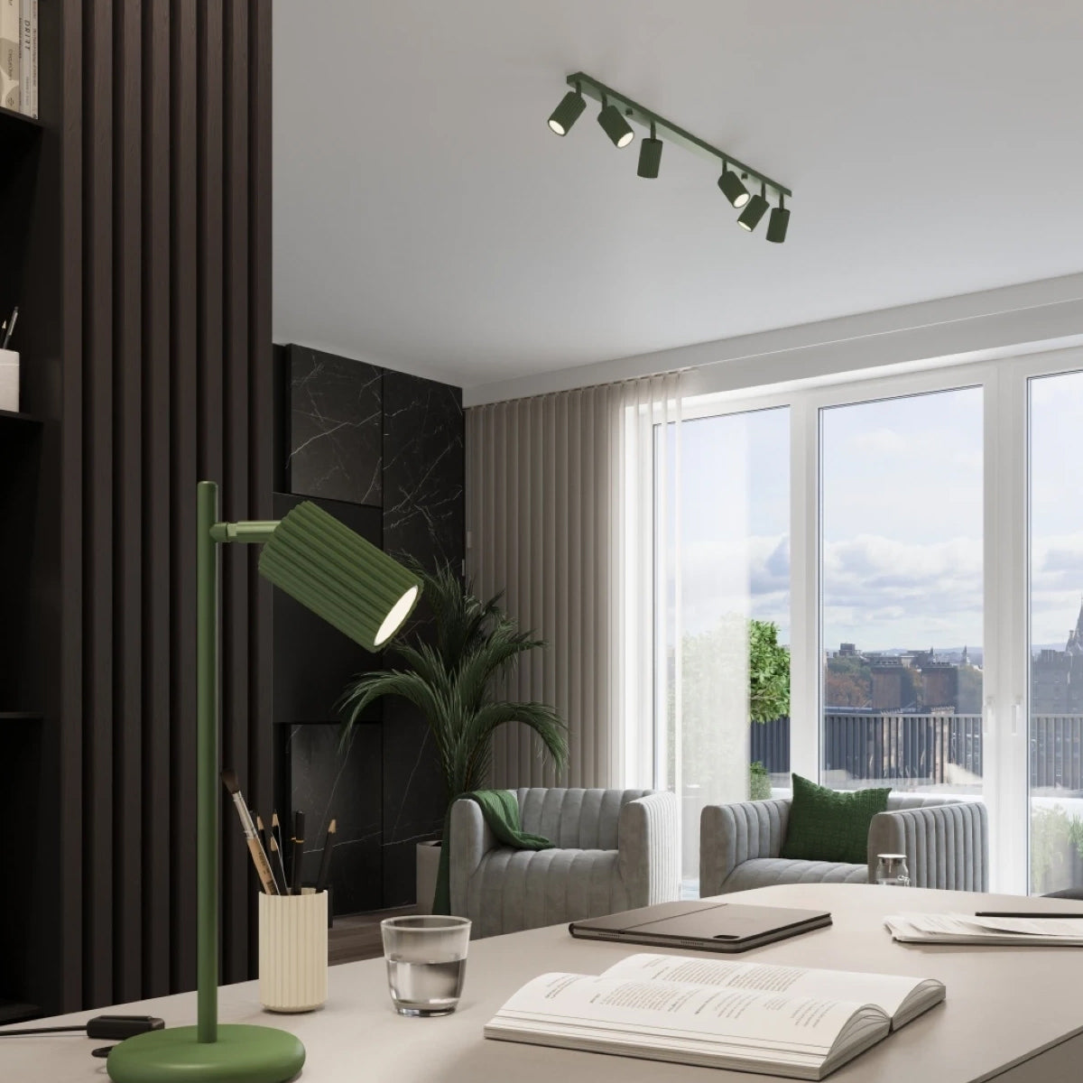 Aluminium Pendant Light With Karbon 1 Lamp - Deep Space