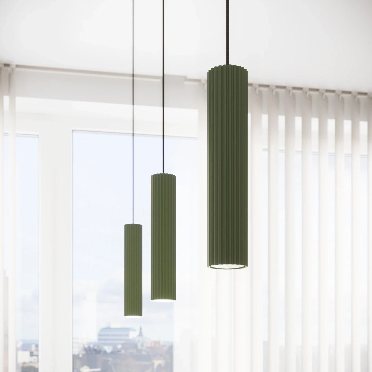 Aluminium Pendant Light With Karbon 1 Lamp - Deep Space