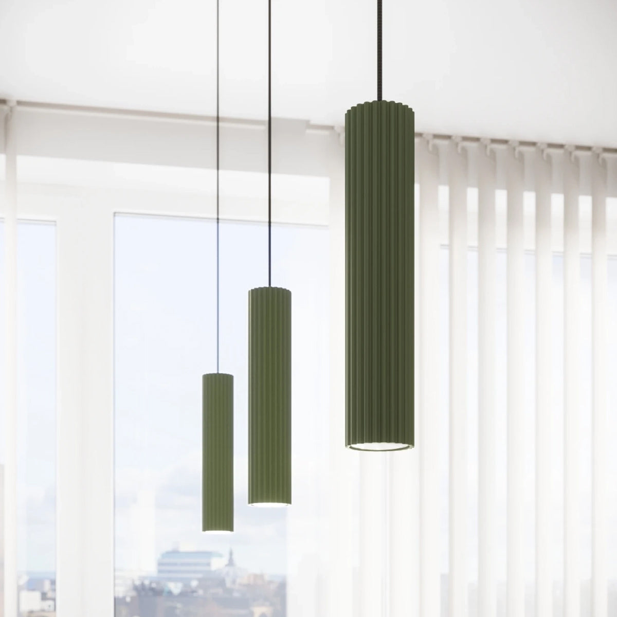 Aluminium Pendant Light With Karbon 3L Lamp - Deep Space