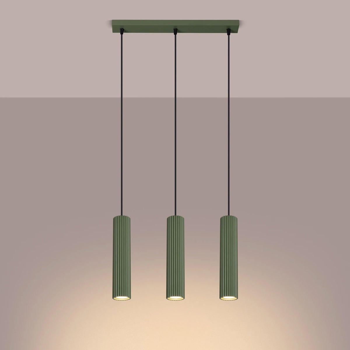 Aluminium Pendant Light With Karbon 3L Lamp - Deep Space
