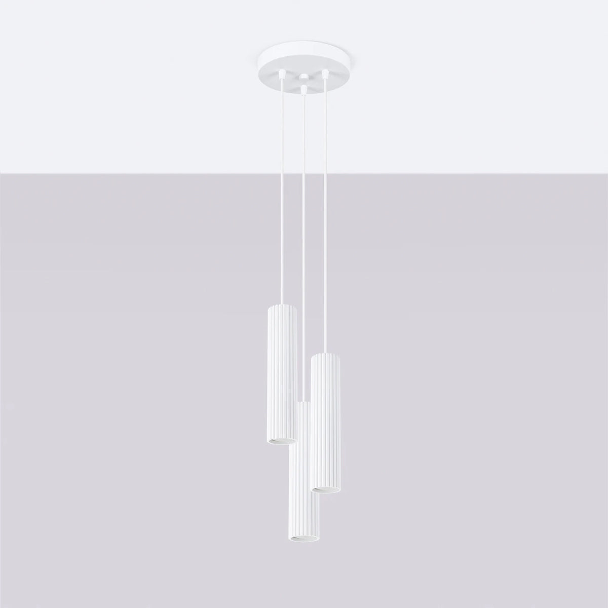 Aluminium Pendant Light With Karbon 3P Lamp - Deep Space