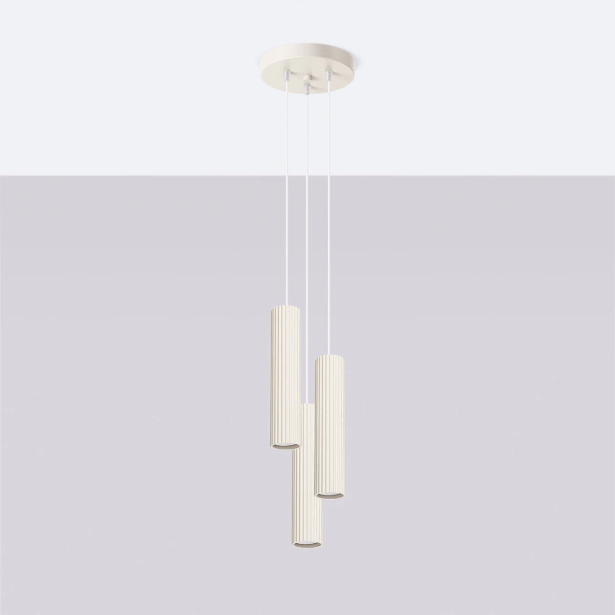 Aluminium Pendant Light With Karbon 3P Lamp - Deep Space