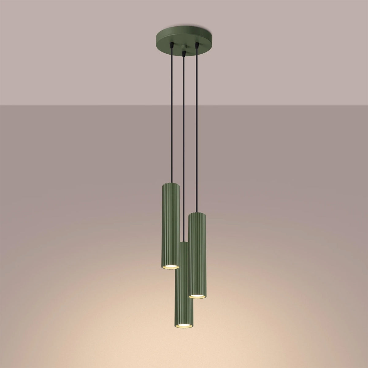 Aluminium Pendant Light With Karbon 3P Lamp - Deep Space