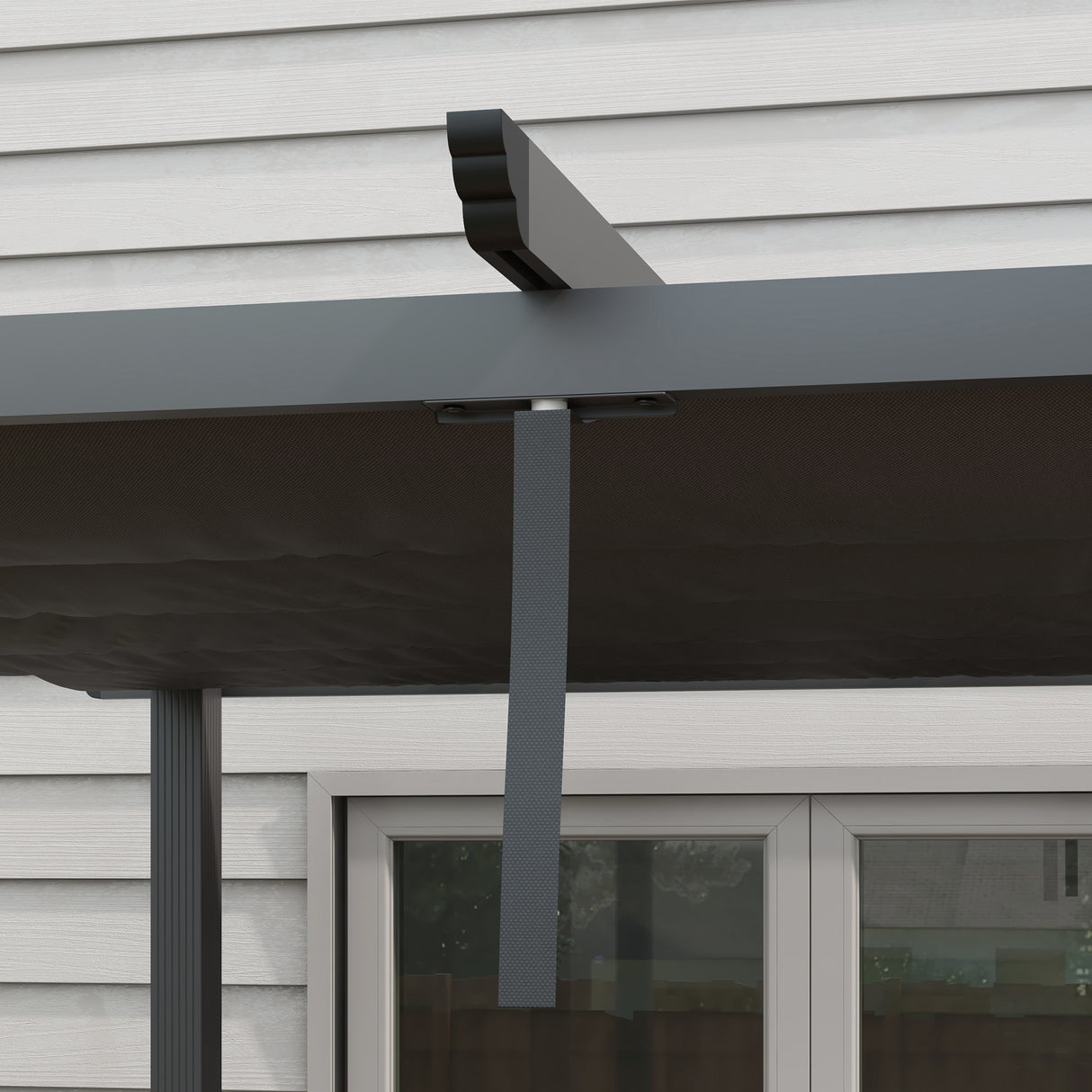 Aluminium Pergola With Retractable Roof 297cm Width x 297cm Depth - Velmora