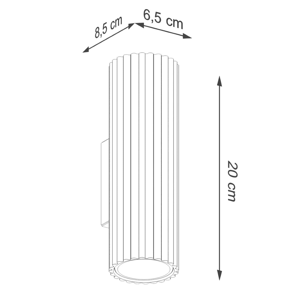 Aluminium Wall Light With Karbon 20 Lamp - Deep Space