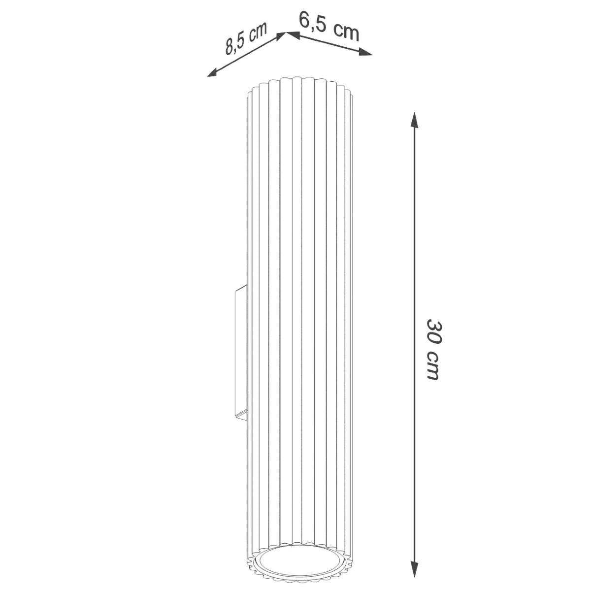 Aluminium Wall Light With Karbon 30 Lamp - Deep Space