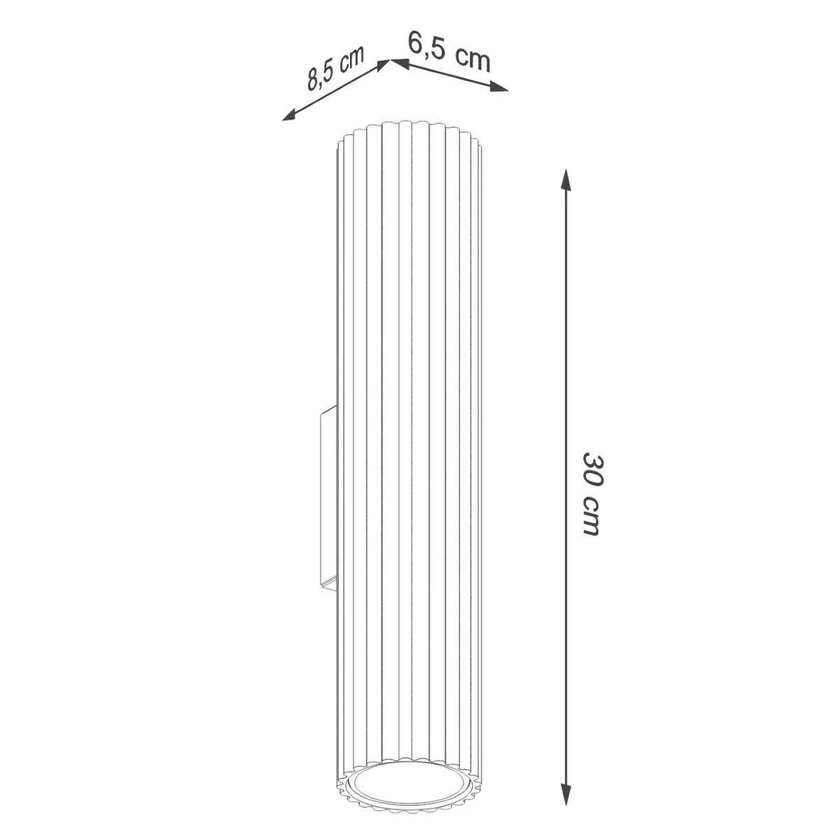 Aluminium Wall Light With Karbon 30 Lamp - Deep Space