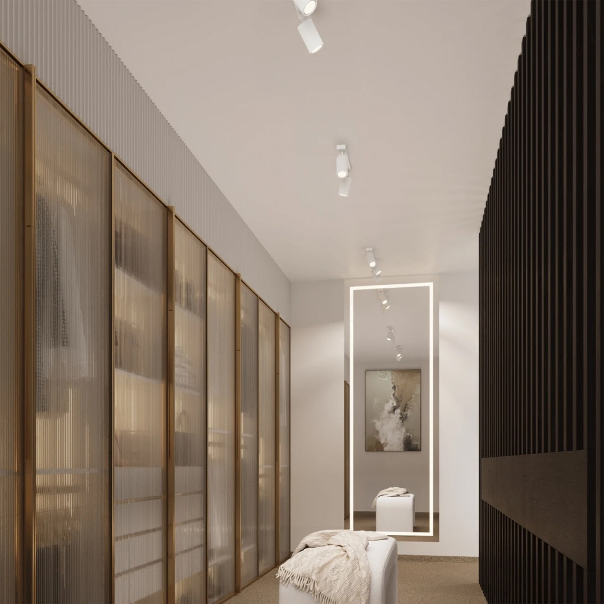 Aluminium Wall Light With Karbon Lamp And With A Switch - Deep Space