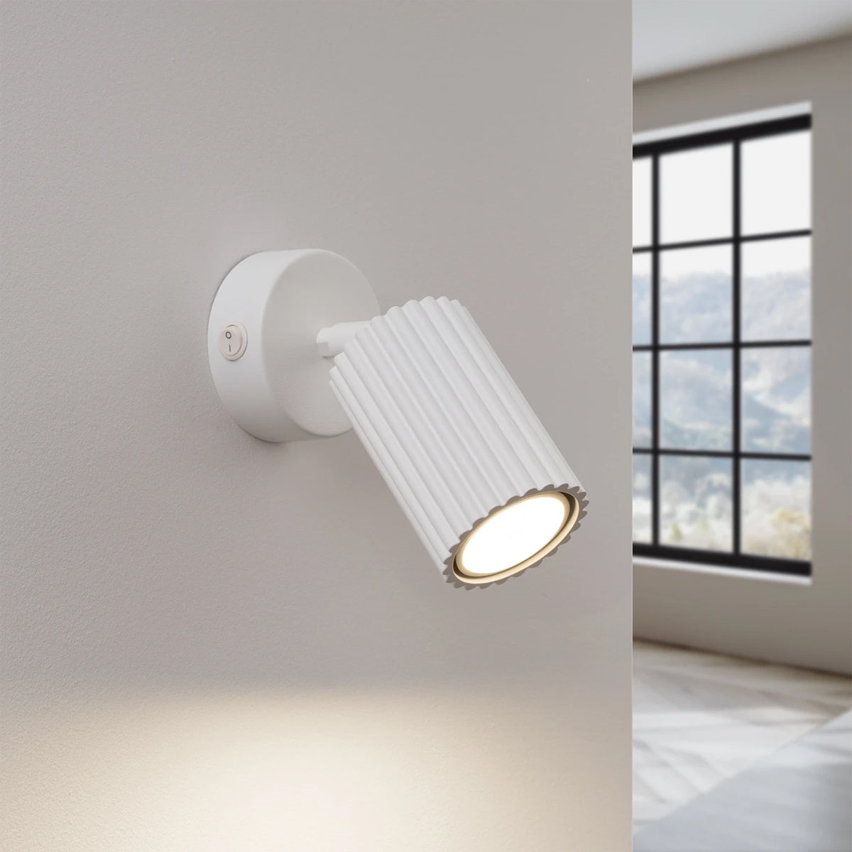 Aluminium Wall Light With Karbon Lamp And With A Switch - Deep Space