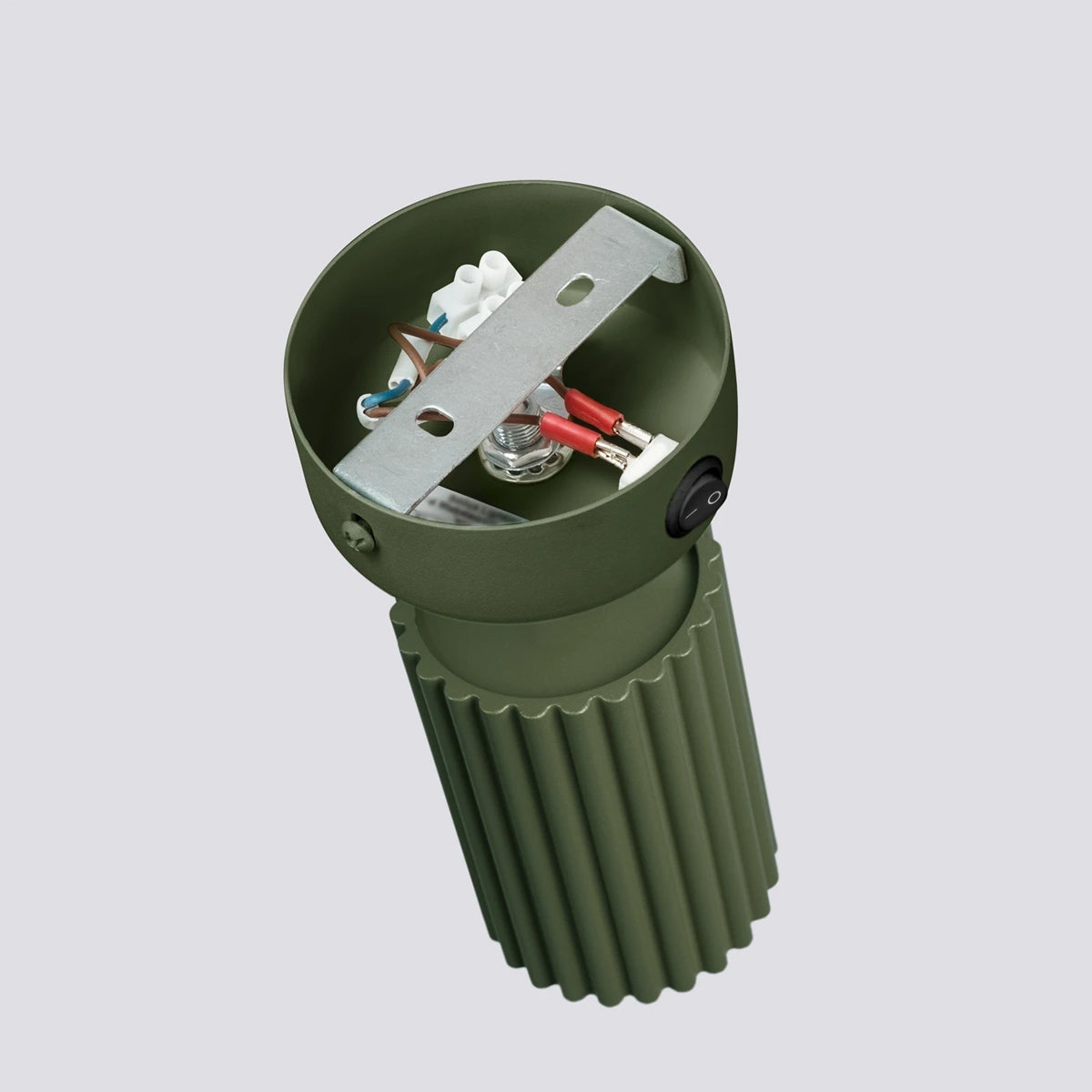 Aluminium Wall Light With Karbon Lamp And With A Switch - Deep Space