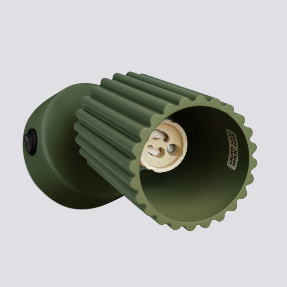 Aluminium Wall Light With Karbon Lamp And With A Switch - Deep Space