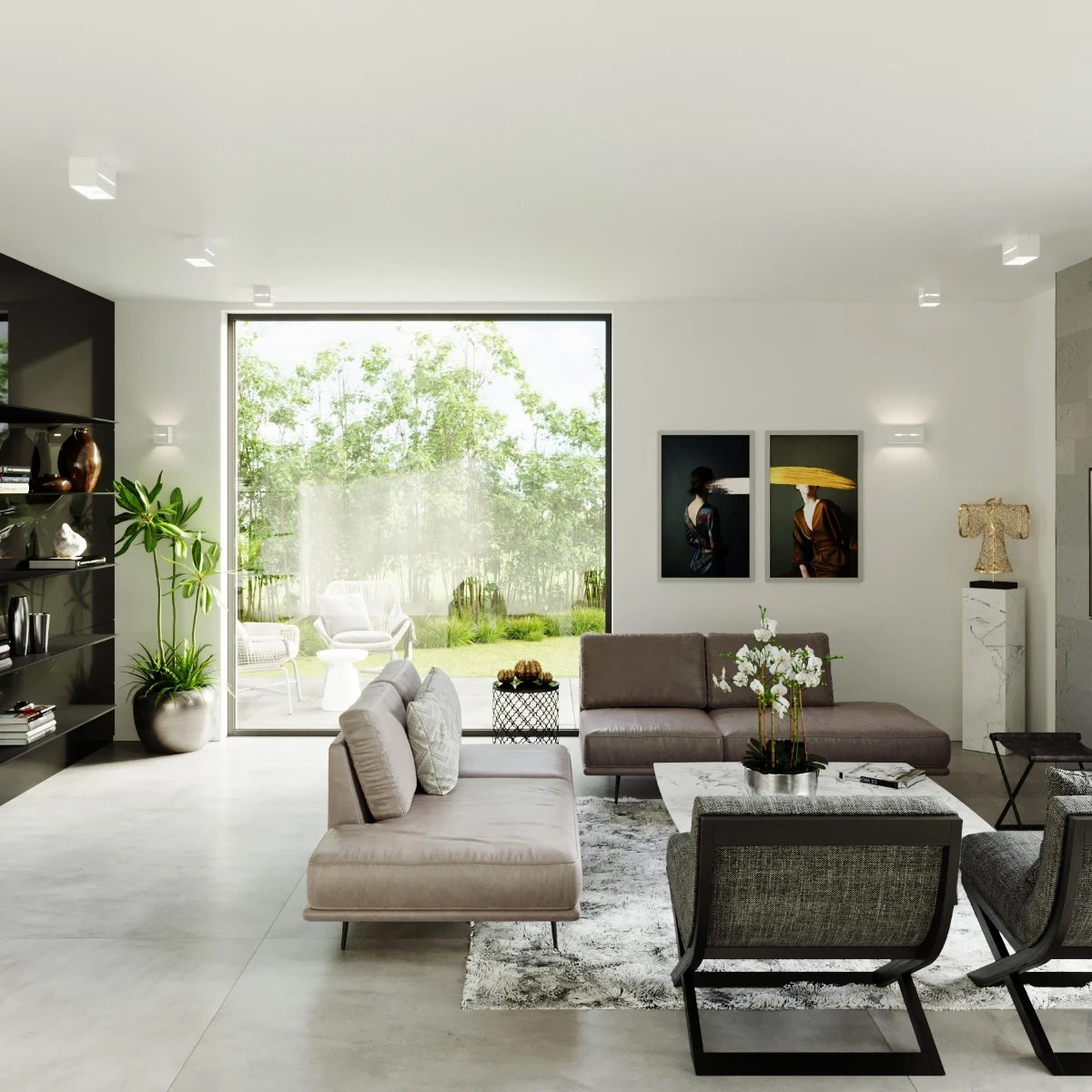 Aluminium Wall Light With Lobo Lamp - Deep Space