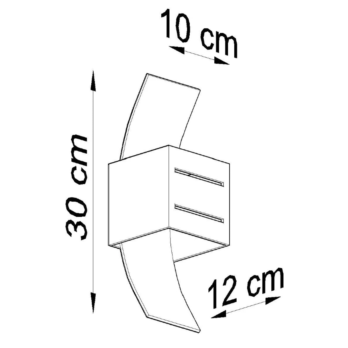 Aluminium Wall Light With Loreto Glass Lamp - Deep Space