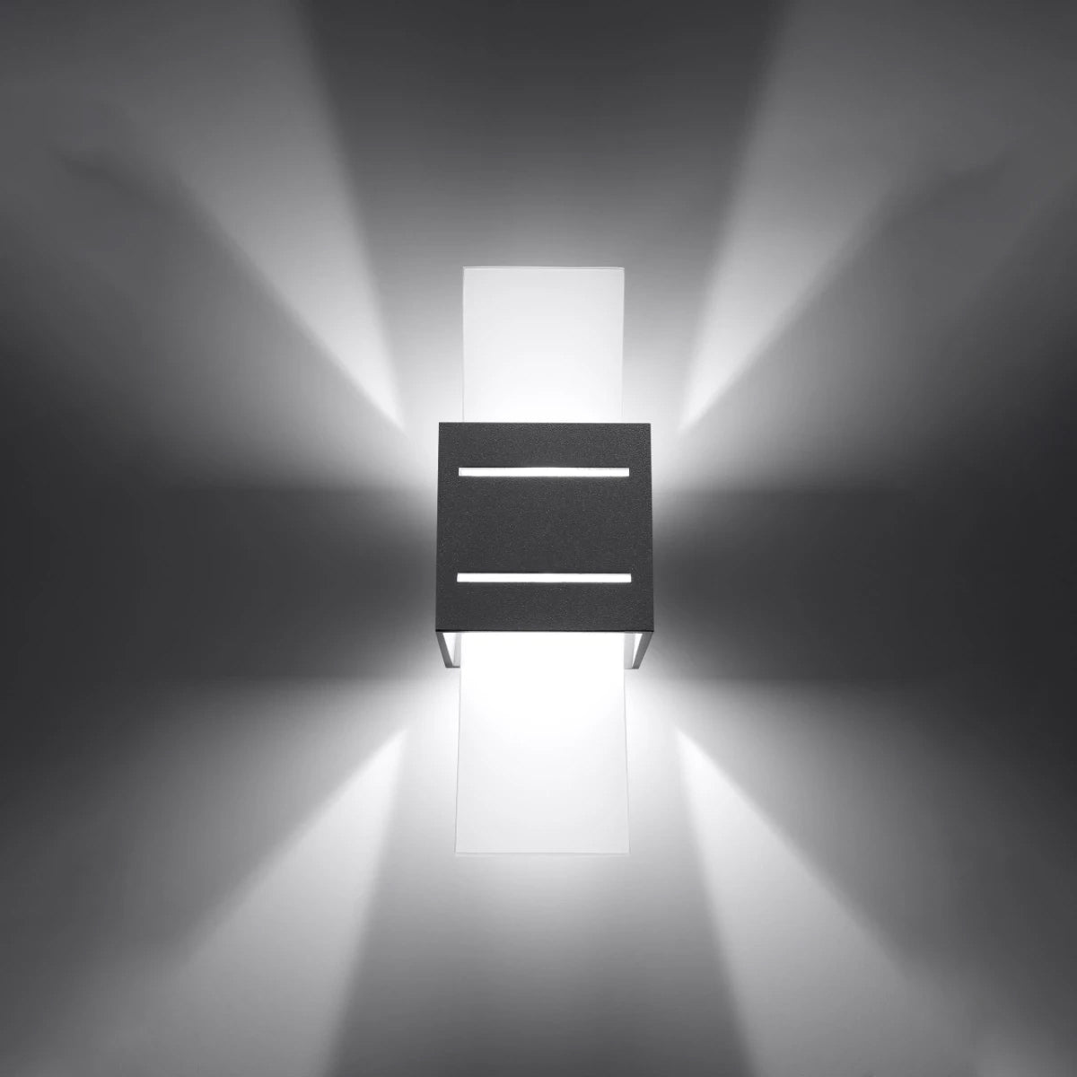 Aluminium Wall Light With Loreto Glass Lamp - Deep Space