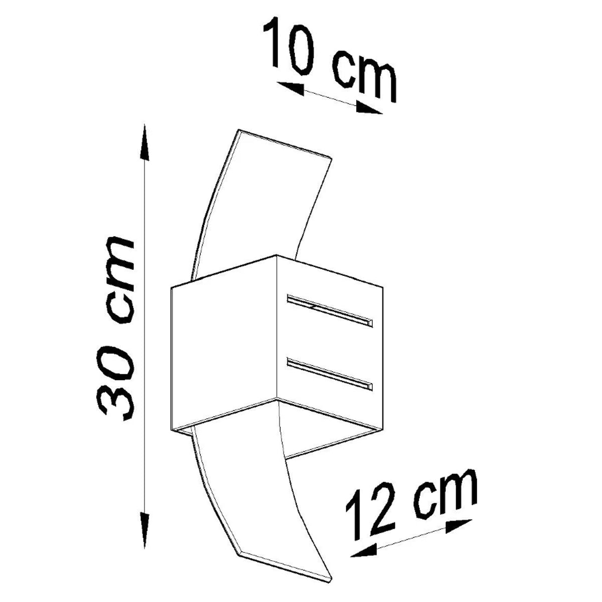 Aluminium Wall Light With Loreto Glass Lamp - Deep Space