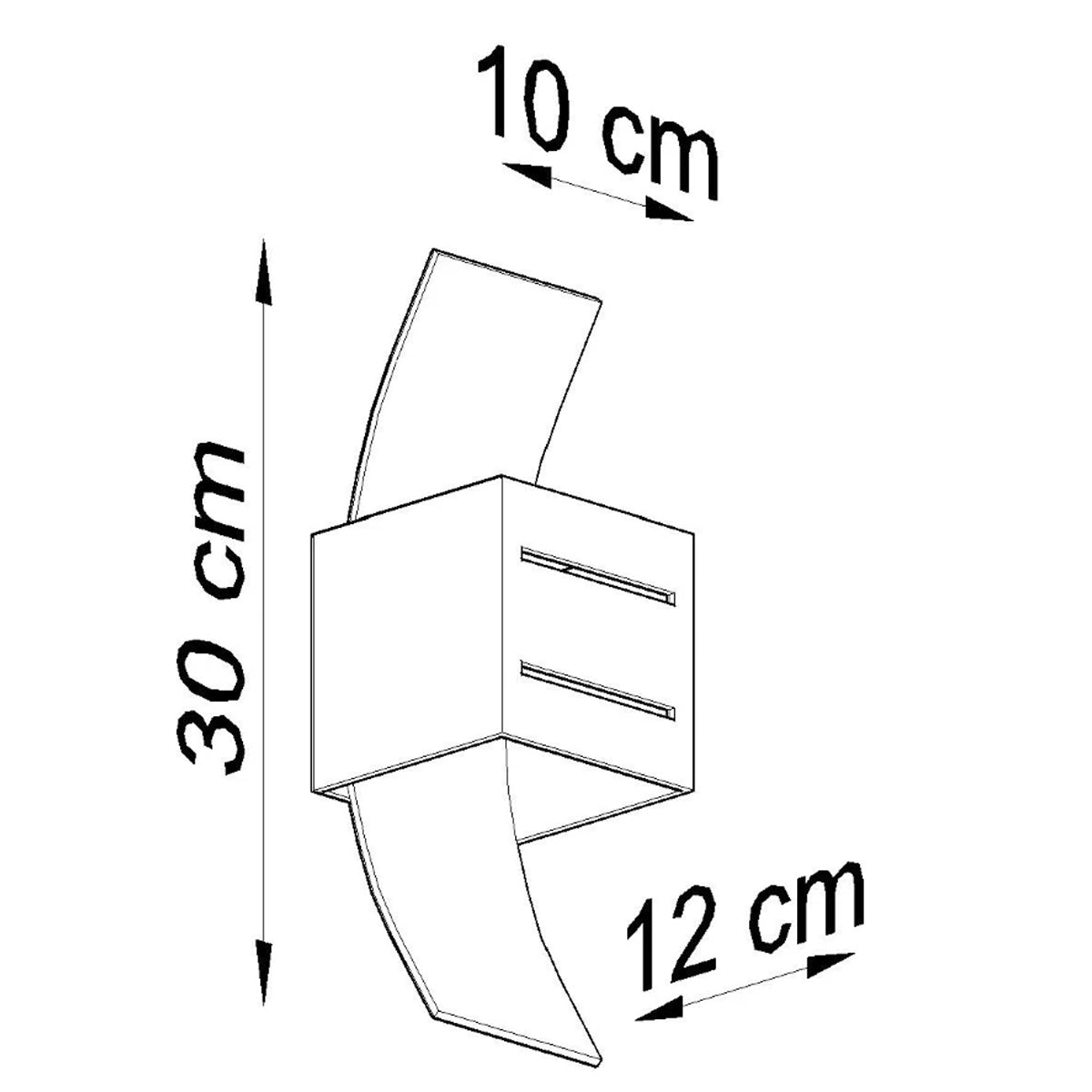 Aluminium Wall Light With Loreto Glass Lamp - Deep Space