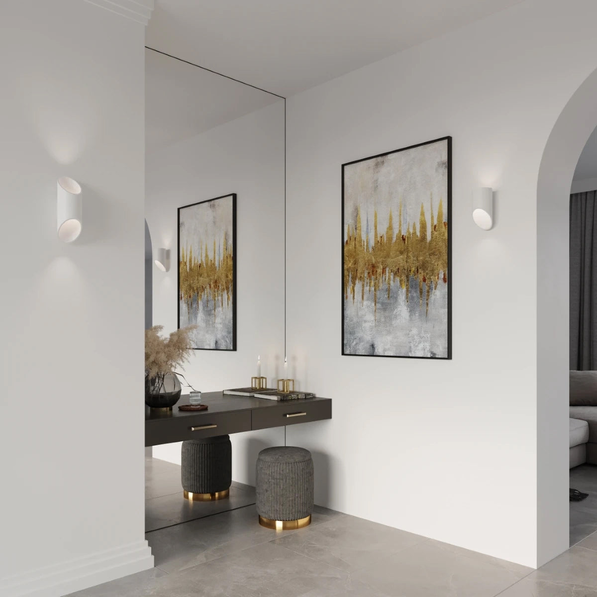 Aluminium Wall Light With Penne 20 Lamp - Ocean Green