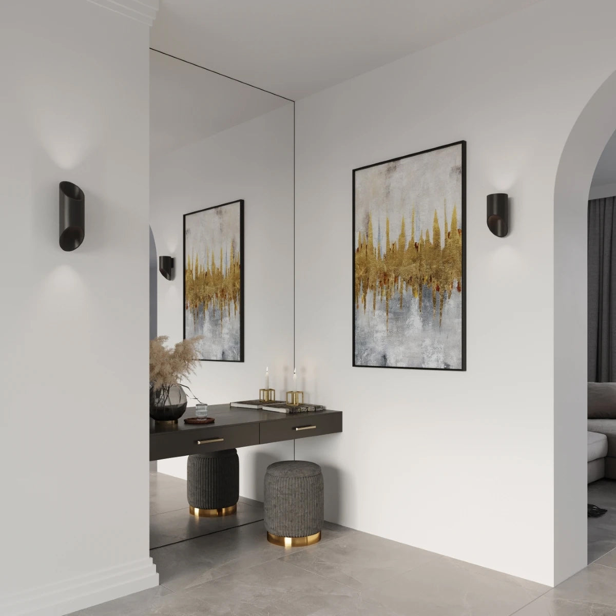 Aluminium Wall Light With Penne 20 Lamp - Ocean Green