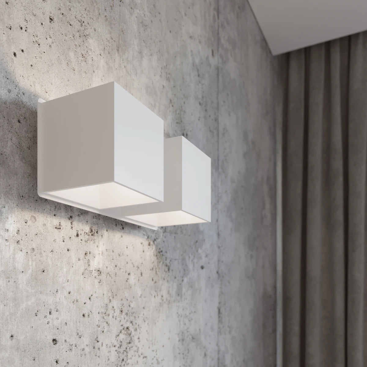 Aluminium Wall Light With Quad 2 Lamp - Deep Space