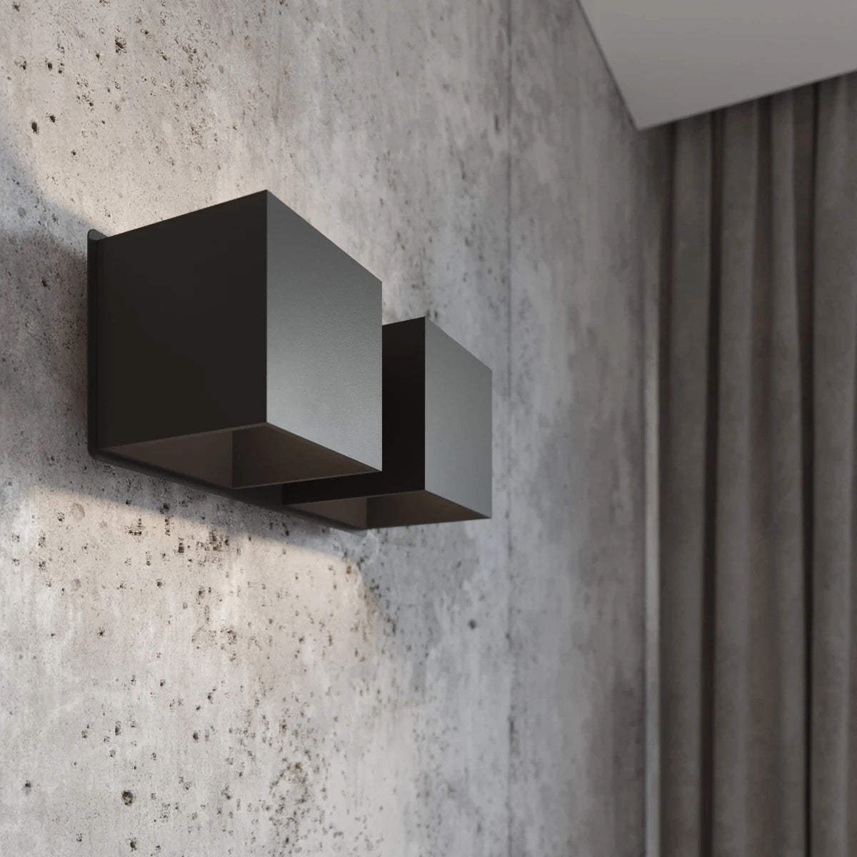 Aluminium Wall Light With Quad 2 Lamp - Deep Space