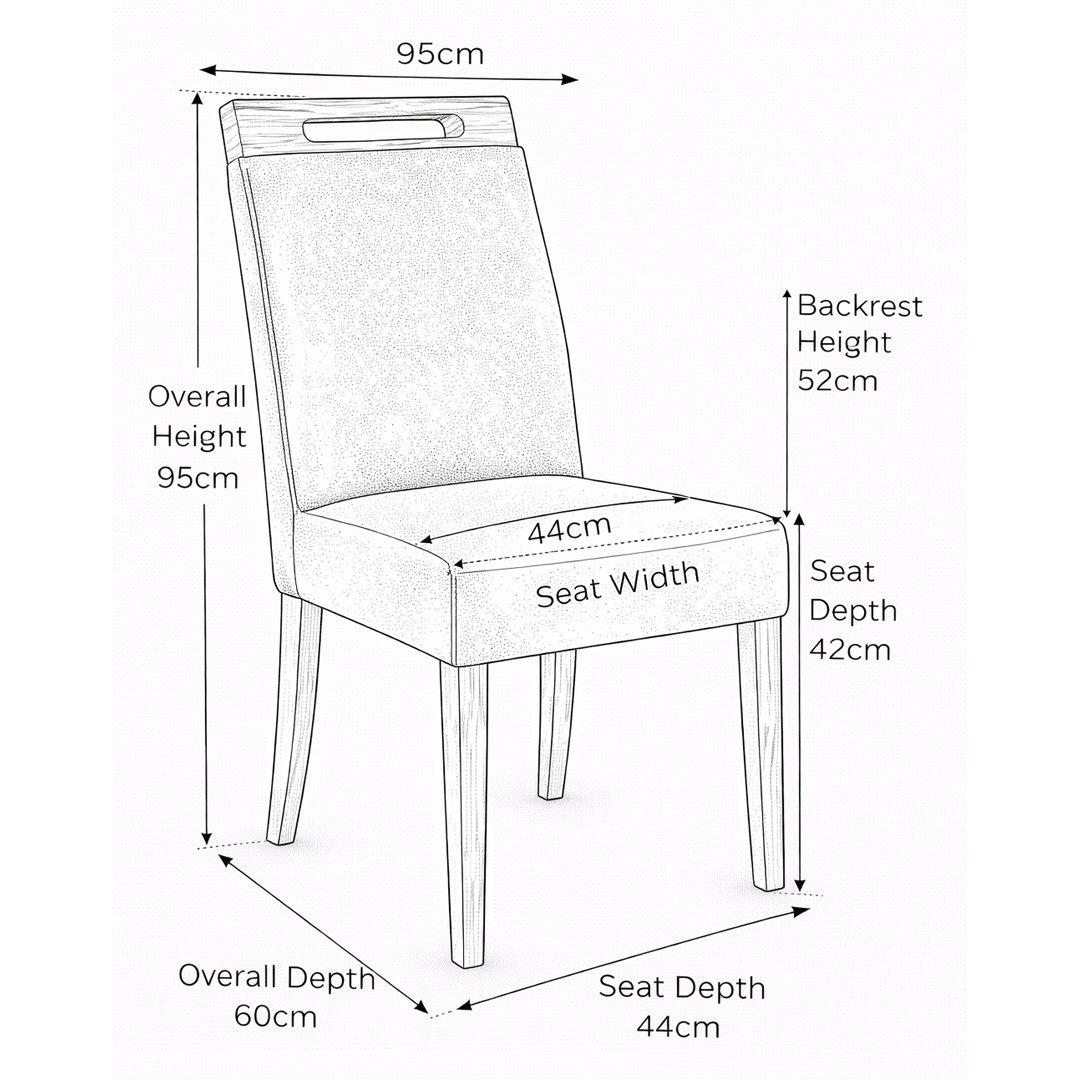 Aniline Leather Dining Chair With Walnut Wooden Legs - Merrick