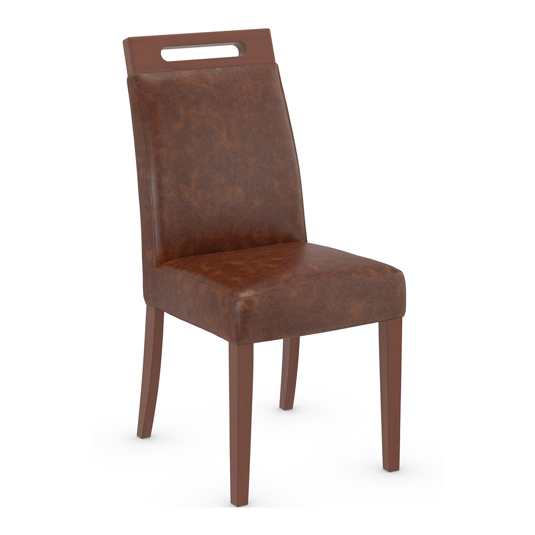 Aniline Leather Dining Chair With Walnut Wooden Legs - Merrick