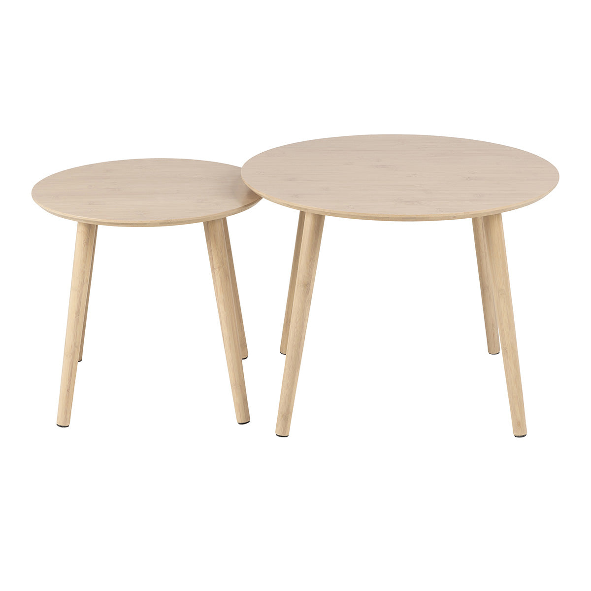 Bamboo Coffee Tables Round in Set Of 2 - Roslin