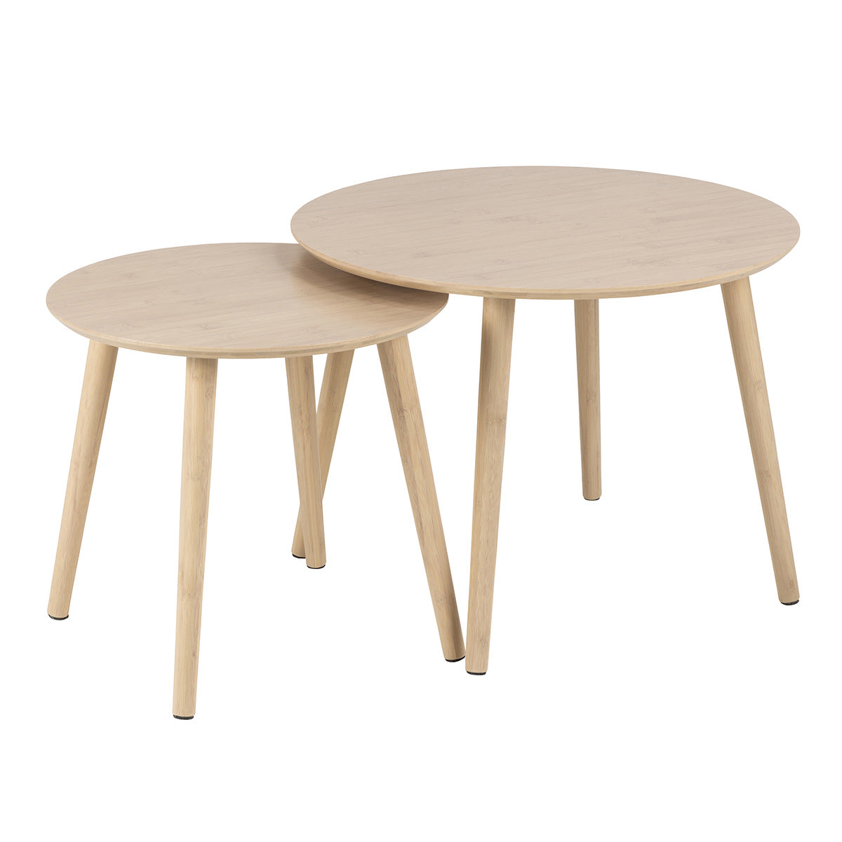 Bamboo Coffee Tables Round in Set Of 2 - Roslin