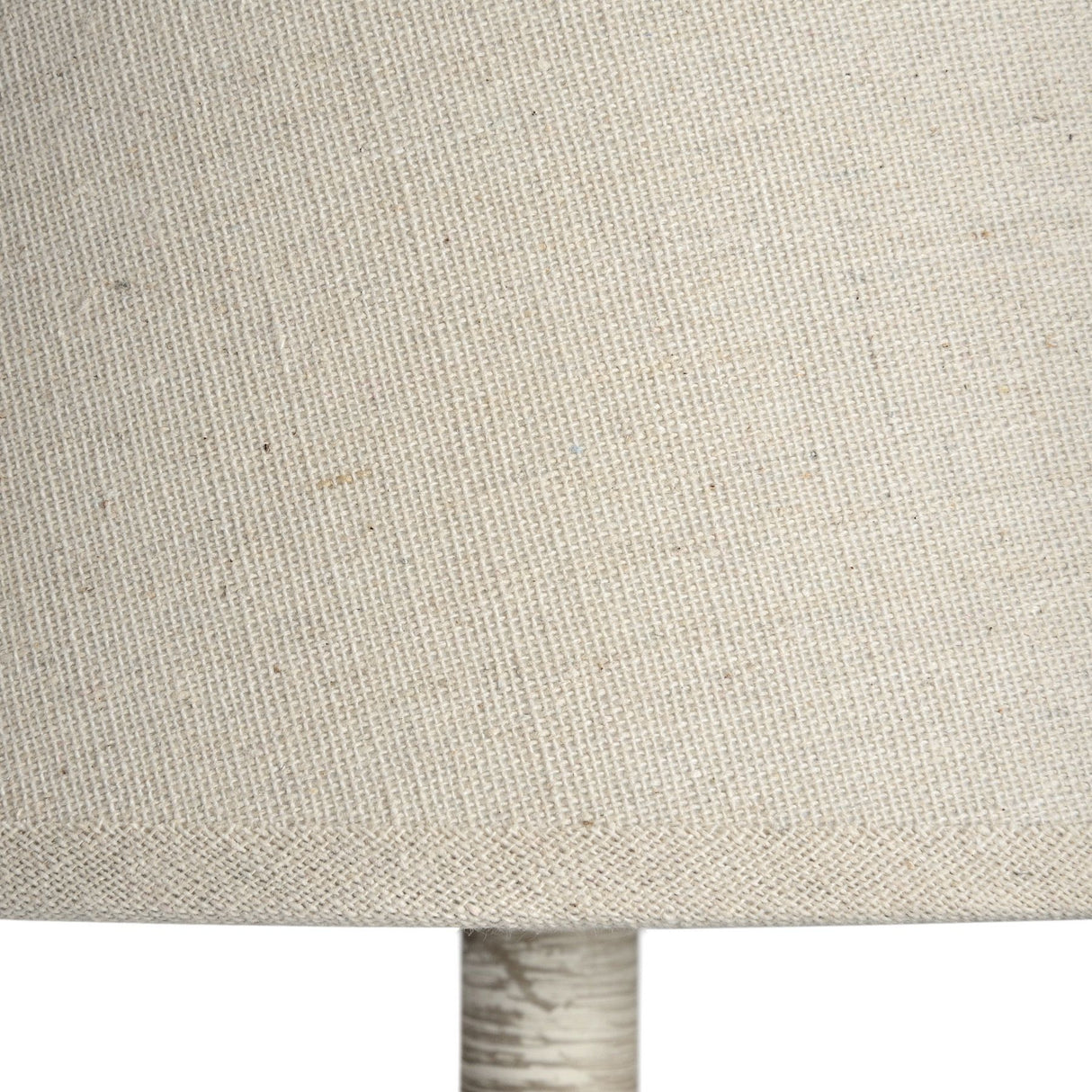 Beige Linen Shade Table Lamp With Grey Washed Wooden Base - Leptis