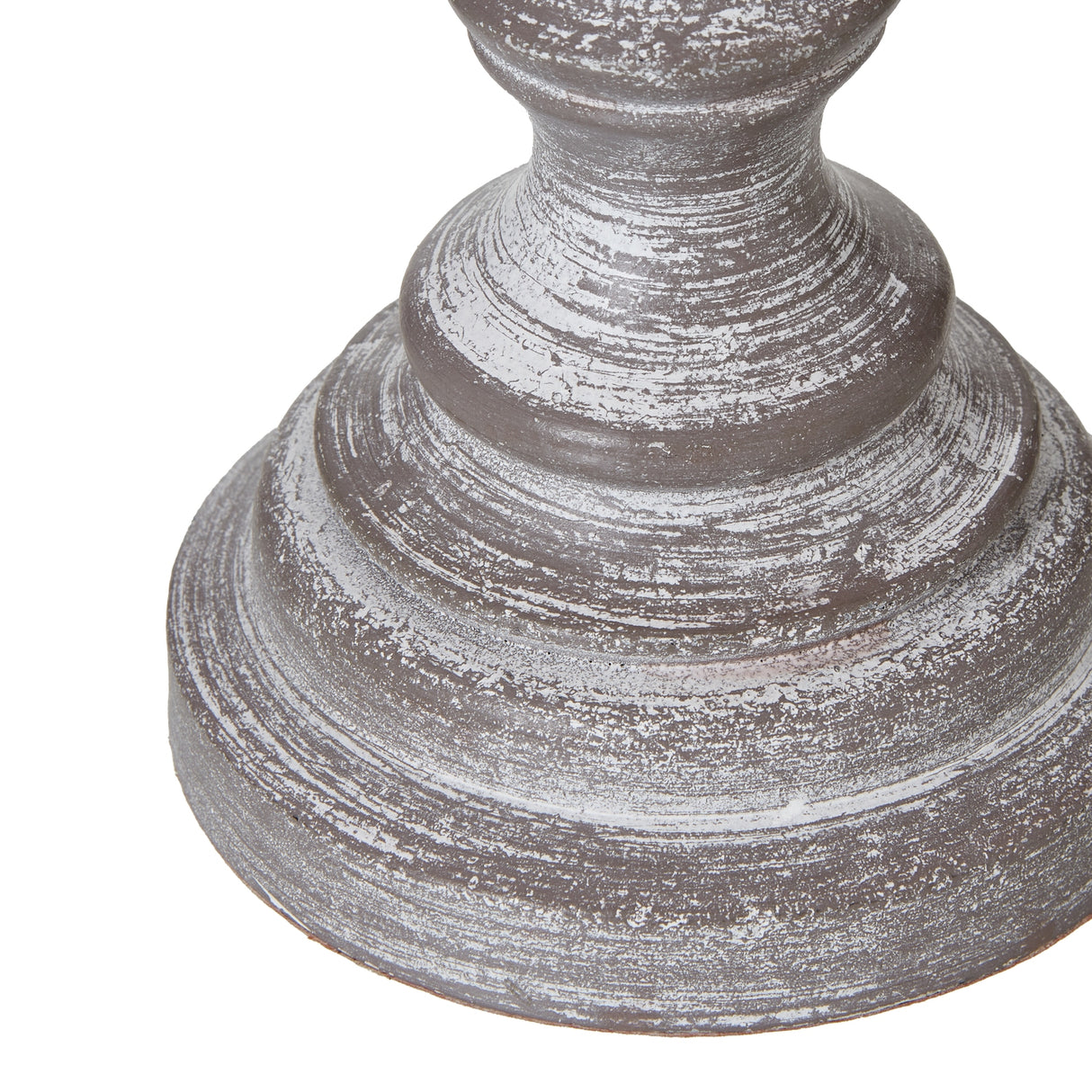 Beige Linen Shade Table Lamp With Grey Weathered Wooden Base - Nola